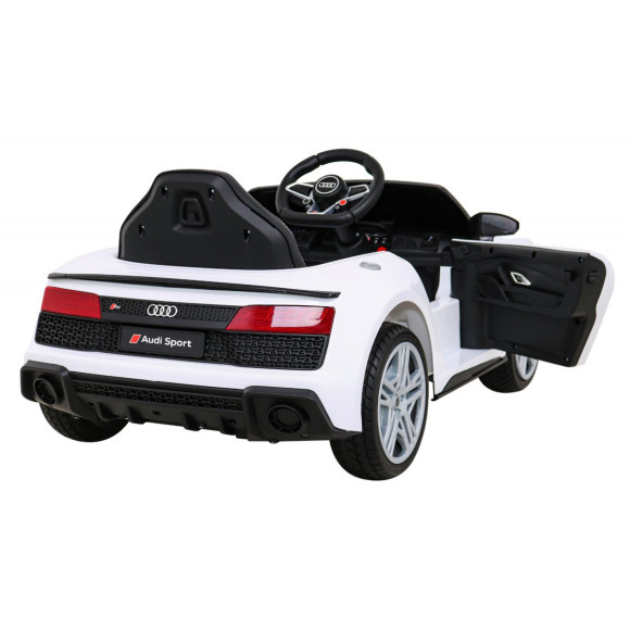 Audi R8 LIFT Samochodzik na akumulator Biały + Pilot + Koła EVA + MP3 + LED