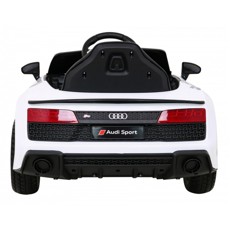 Audi R8 LIFT Samochodzik na akumulator Biały + Pilot + Koła EVA + MP3 + LED