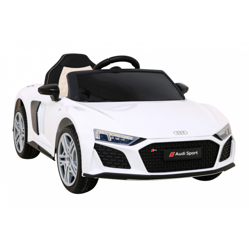Audi R8 LIFT Samochodzik na akumulator Biały + Pilot + Koła EVA + MP3 + LED