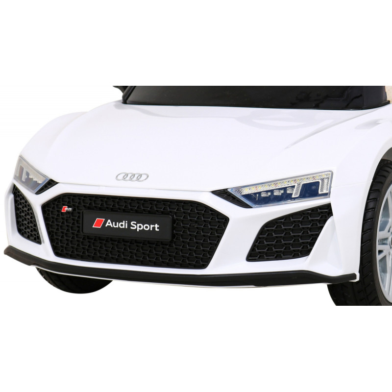 Audi R8 LIFT Samochodzik na akumulator Biały + Pilot + Koła EVA + MP3 + LED