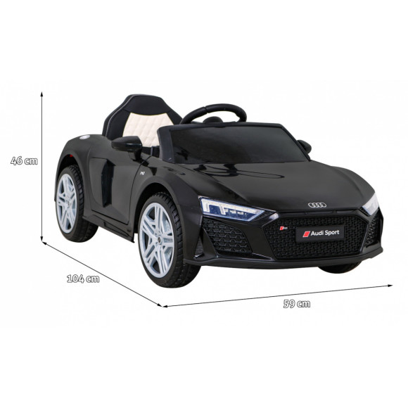 Audi R8 LIFT Samochodzik na akumulator Czarny + Pilot + Koła EVA + MP3 + LED
