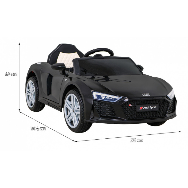 Audi R8 LIFT Samochodzik na akumulator Czarny + Pilot + Koła EVA + MP3 + LED