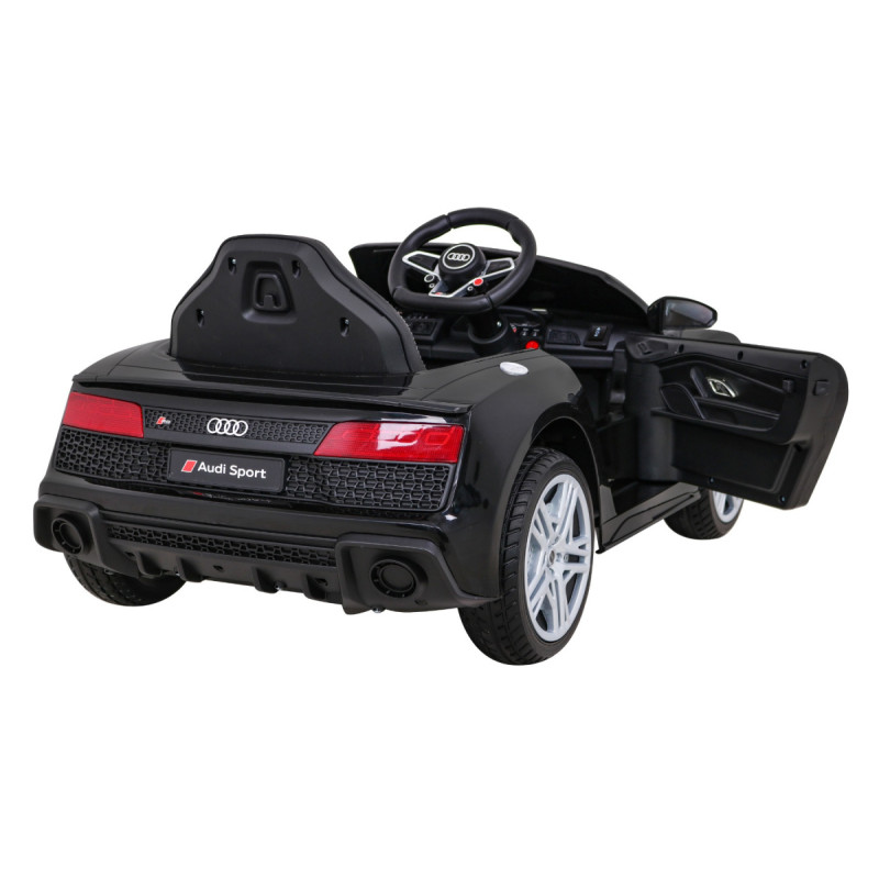 Audi R8 LIFT Samochodzik na akumulator Czarny + Pilot + Koła EVA + MP3 + LED