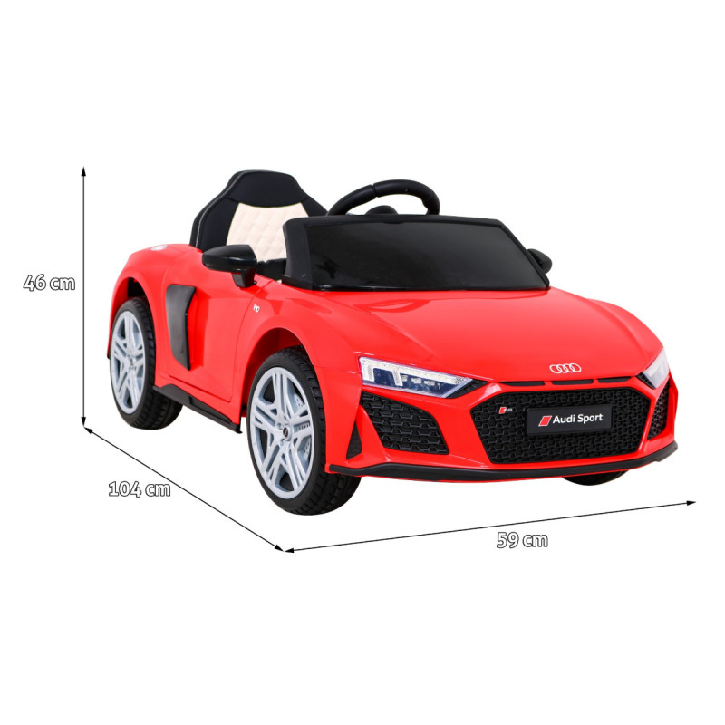 Audi R8 LIFT Samochodzik na akumulator Czerwony + Pilot + Koła EVA + MP3 + LED