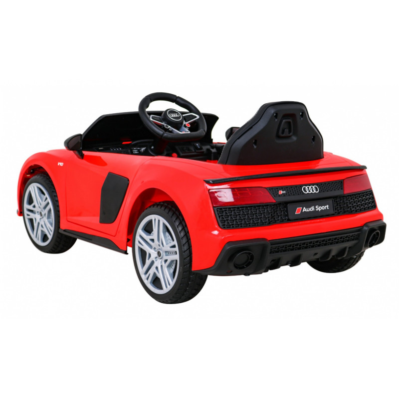 Audi R8 LIFT Samochodzik na akumulator Czerwony + Pilot + Koła EVA + MP3 + LED