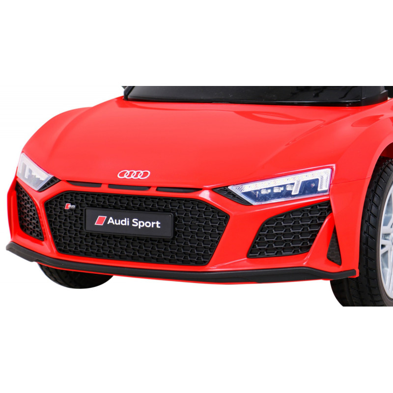 Audi R8 LIFT Samochodzik na akumulator Czerwony + Pilot + Koła EVA + MP3 + LED