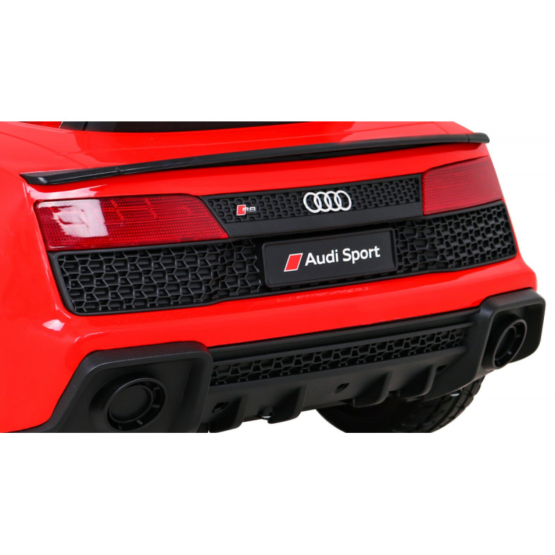 Audi R8 LIFT Samochodzik na akumulator Czerwony + Pilot + Koła EVA + MP3 + LED