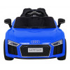 Audi R8 na akumulator dla dzieci Niebieski + Pilot + EVA + Wolny Start + MP3 LED