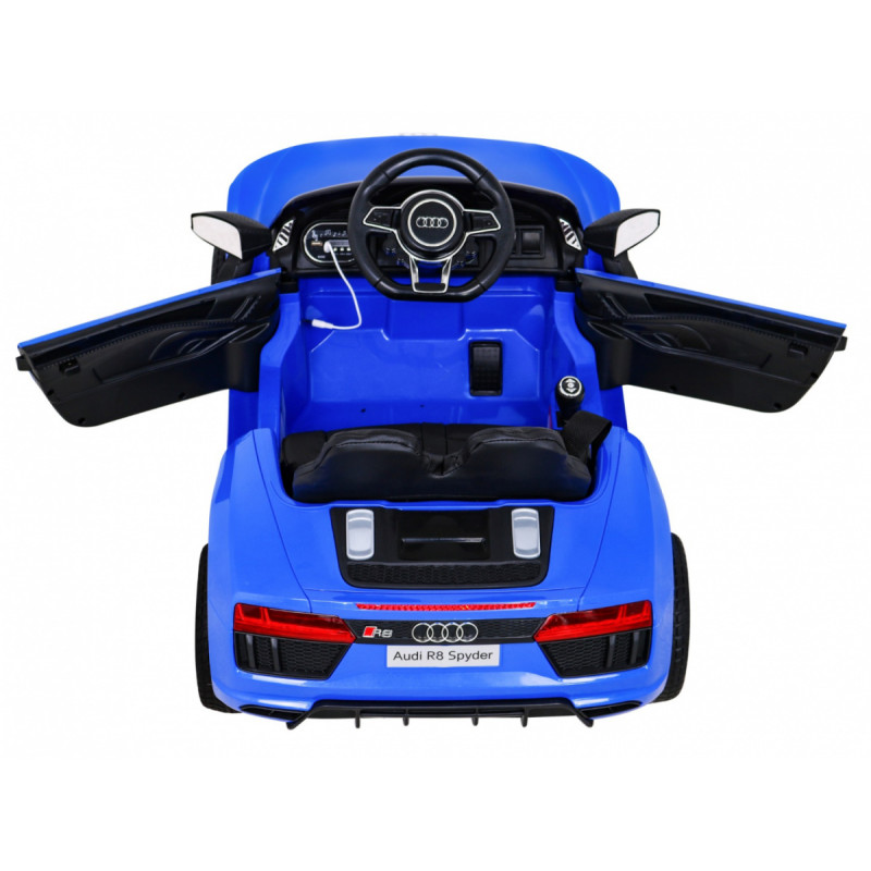 Audi R8 na akumulator dla dzieci Niebieski + Pilot + EVA + Wolny Start + MP3 LED