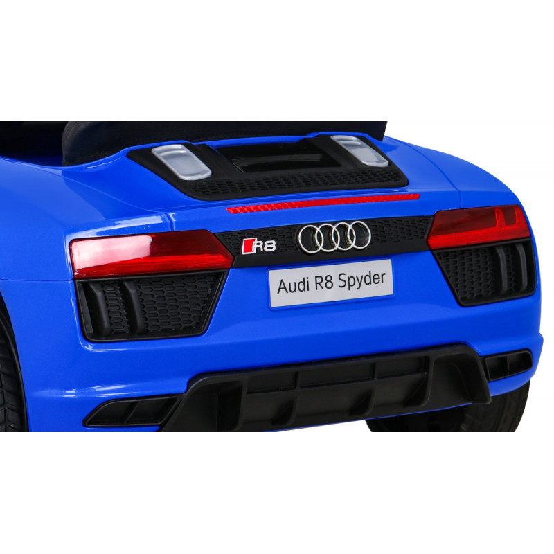 Audi R8 na akumulator dla dzieci Niebieski + Pilot + EVA + Wolny Start + MP3 LED
