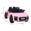 Audi R8 na akumulator dla dzieci Różowy + Pilot + EVA + Wolny Start + MP3 LED