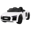 Audi R8 Spyder na akumulator Biały + Pilot + EVA + Wolny Start + Radio MP3 + LED Audi R8 Spyder na akumulator Biały + Pilot + EVA + Wolny Start + Radio MP3 + LED