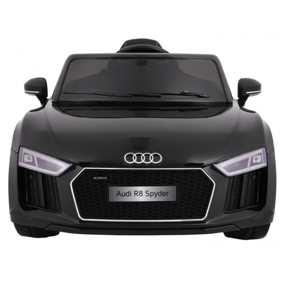 Audi R8 Spyder na akumulator Czarny + Pilot + EVA + Wolny Start + Radio MP3 + LED Audi R8 Spyder na akumulator Czarny + Pilot + EVA + Wolny Start + Radio MP3 + LED