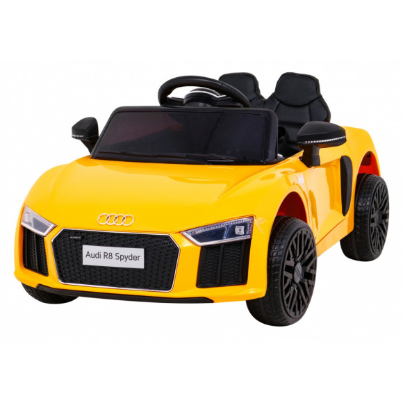 Audi R8 na akumulator dla dzieci Żółty + Pilot + EVA + Wolny Start + MP3 LED