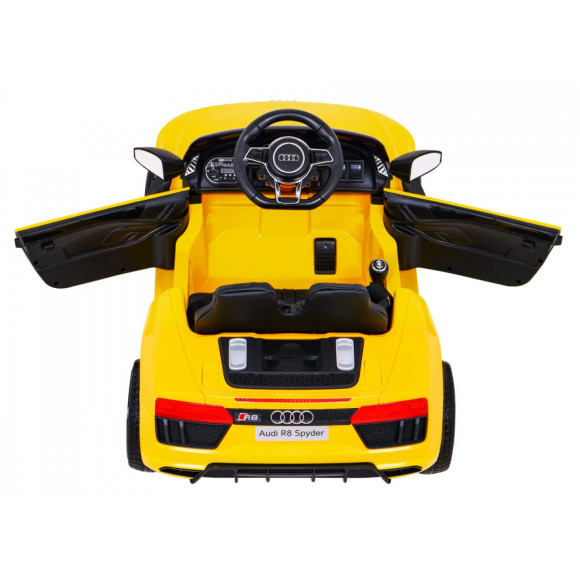 Audi R8 na akumulator dla dzieci Żółty + Pilot + EVA + Wolny Start + MP3 LED