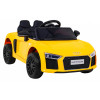 Audi R8 na akumulator dla dzieci Żółty + Pilot + EVA + Wolny Start + MP3 LED