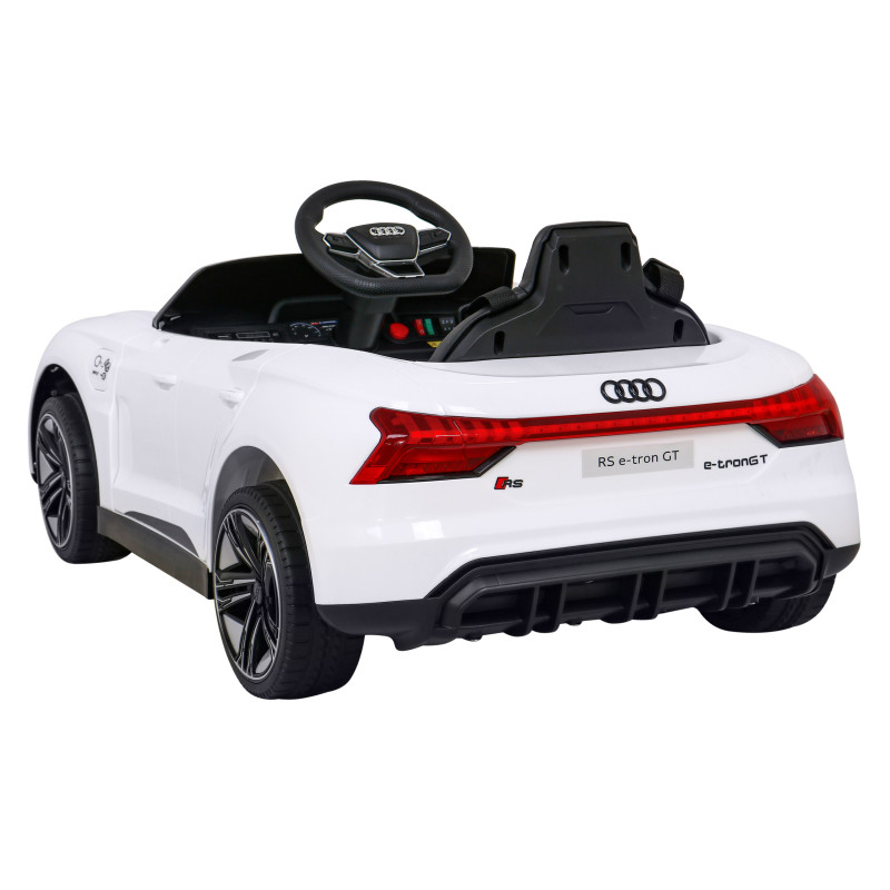 Audi RS E-Tron GT na akumulator Biały + Pilot + Napęd 4x4 + Radio MP3 + LED + EVA