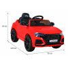 Audi RS Q8 Autko na akumulator Czerwony + Pilot + Wolny Start + EVA + LED + MP3 USB