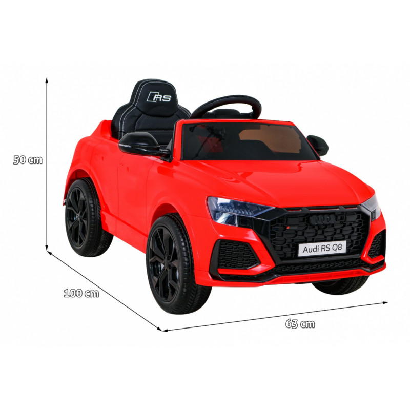 Audi RS Q8 Autko na akumulator Czerwony + Pilot + Wolny Start + EVA + LED + MP3 USB