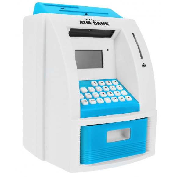 Bankomat skarbonka dla dzieci 3+ niebieski Interaktywne funkcje + Karta bankomatowa Bankomat skarbonka dla dzieci 3+ niebieski Interaktywne funkcje + Karta bankomatowa