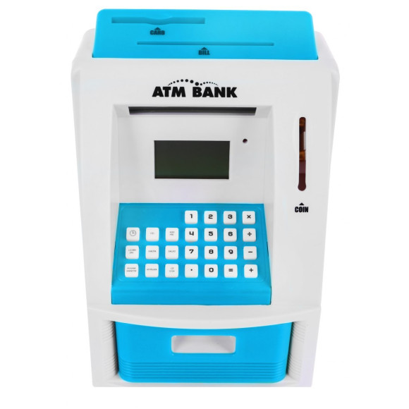 Bankomat skarbonka dla dzieci 3+ niebieski Interaktywne funkcje + Karta bankomatowa Bankomat skarbonka dla dzieci 3+ niebieski Interaktywne funkcje + Karta bankomatowa