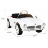 Autko BMW 507 Retro elektryczne dla dzieci Biały + Audio LED + Pilot + Ekoskóra + EVA + Wolny Start