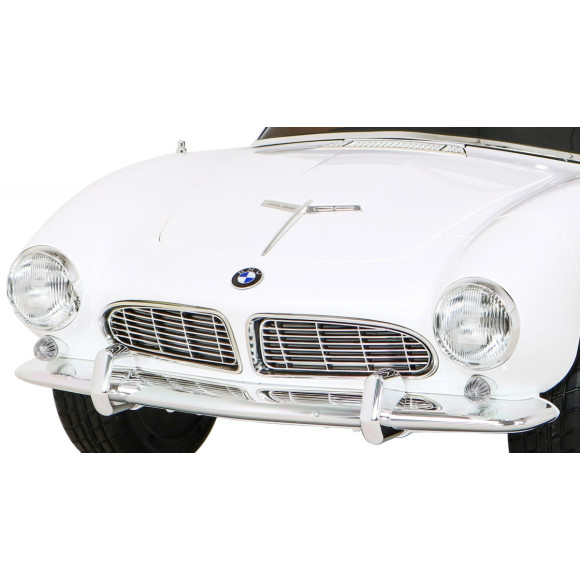 Autko BMW 507 Retro elektryczne dla dzieci Biały + Audio LED + Pilot + Ekoskóra + EVA + Wolny Start