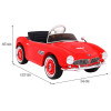 Autko BMW 507 Retro elektryczne dla dzieci Czerwony + Audio LED + Pilot + Ekoskóra + EVA + Wolny Start