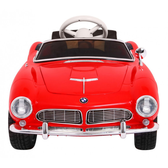 Autko BMW 507 Retro elektryczne dla dzieci Czerwony + Audio LED + Pilot + Ekoskóra + EVA + Wolny Start