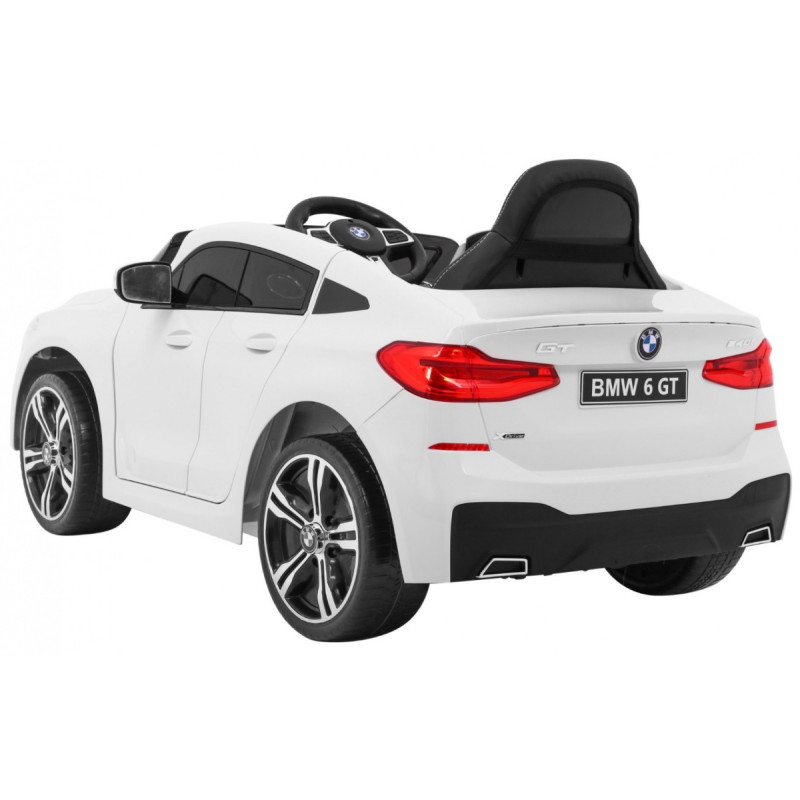 BMW 6 GT Autko na akumulator Biały + Pilot + Wolny Start + EVA + Pasy + LED MP3