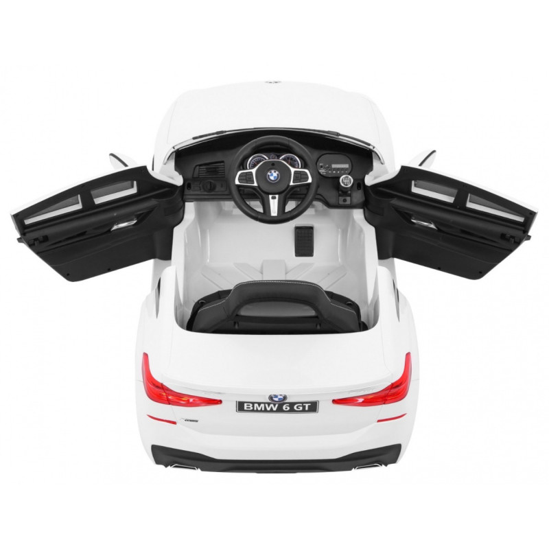 BMW 6 GT Autko na akumulator Biały + Pilot + Wolny Start + EVA + Pasy + LED MP3