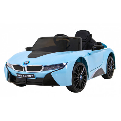 BMW I8 Lift Auto na akumulator Niebieski + Pilot + Wolny Start + 3-pkt pasy + MP3 USB + LED