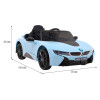 BMW I8 Lift Auto na akumulator Niebieski + Pilot + Wolny Start + 3-pkt pasy + MP3 USB + LED