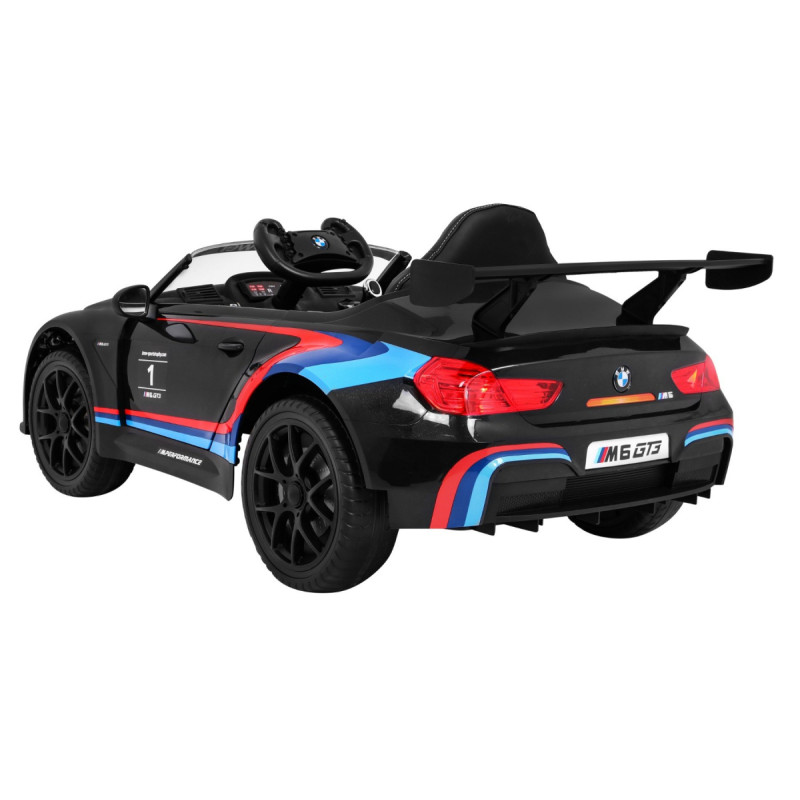BMW M6 GT3 Auto na akumulator dla dzieci Czarny + Nawiew powietrza + Dźwięki MP3 Światła + Pilot