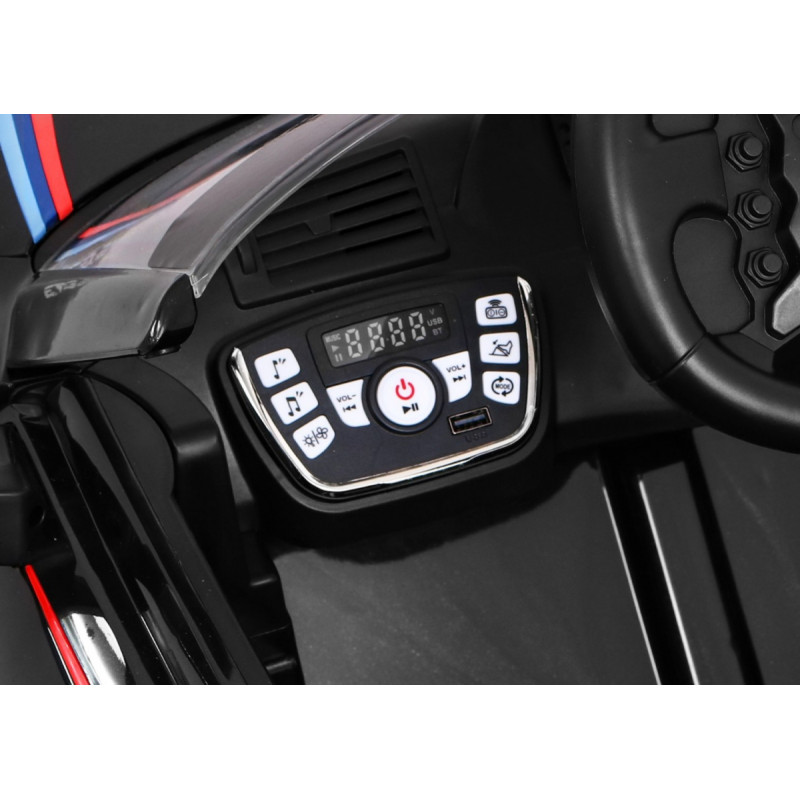 BMW M6 GT3 Auto na akumulator dla dzieci Czarny + Nawiew powietrza + Dźwięki MP3 Światła + Pilot