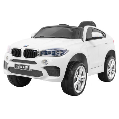 BMW X6M Elektryczne Autko dla dzieci Biały + Pilot + EVA + Wolny Start + Panel audio + LED