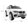 BMW X6M Elektryczne Autko dla dzieci Biały + Pilot + EVA + Wolny Start + Panel audio + LED