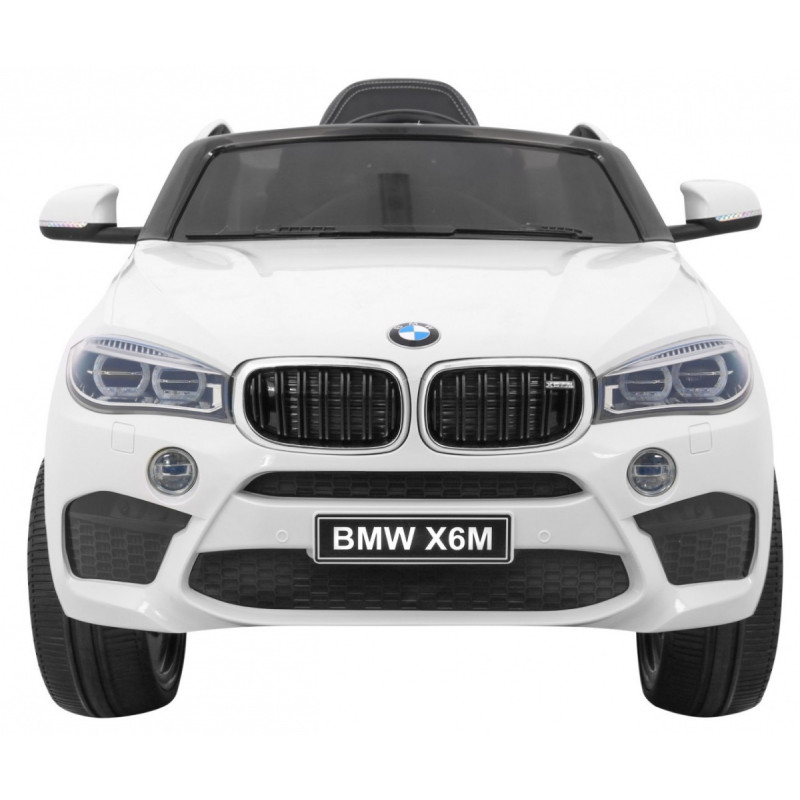 BMW X6M Elektryczne Autko dla dzieci Biały + Pilot + EVA + Wolny Start + Panel audio + LED