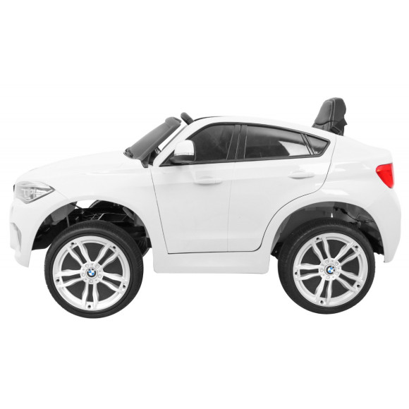 BMW X6M Elektryczne Autko dla dzieci Biały + Pilot + EVA + Wolny Start + Panel audio + LED