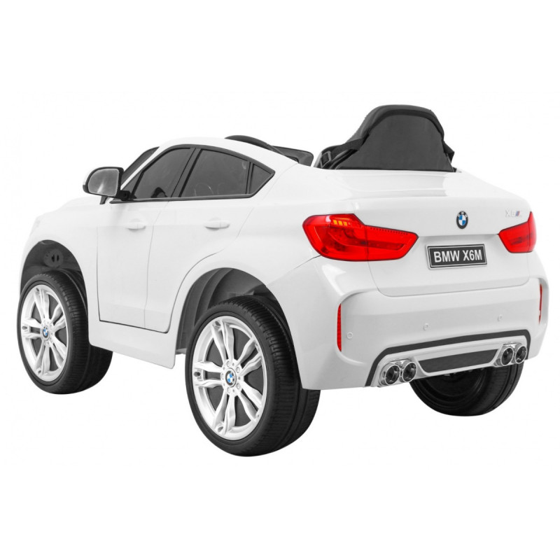 BMW X6M Elektryczne Autko dla dzieci Biały + Pilot + EVA + Wolny Start + Panel audio + LED