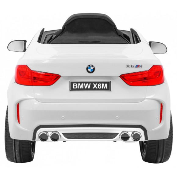 BMW X6M Elektryczne Autko dla dzieci Biały + Pilot + EVA + Wolny Start + Panel audio + LED