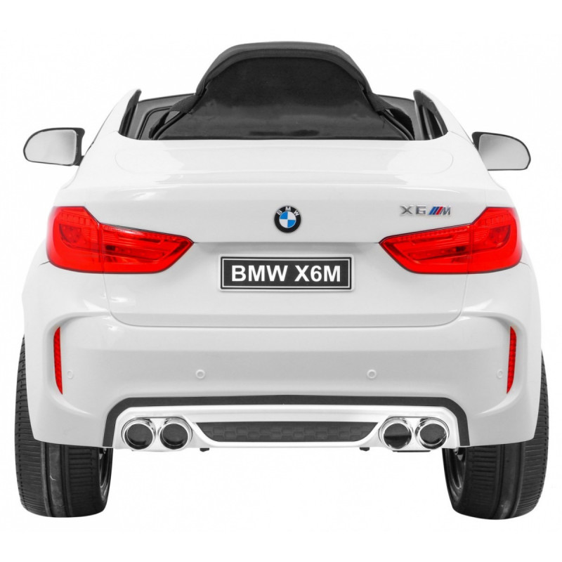 BMW X6M Elektryczne Autko dla dzieci Biały + Pilot + EVA + Wolny Start + Panel audio + LED