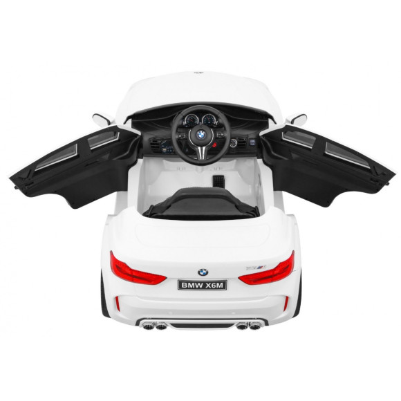 BMW X6M Elektryczne Autko dla dzieci Biały + Pilot + EVA + Wolny Start + Panel audio + LED