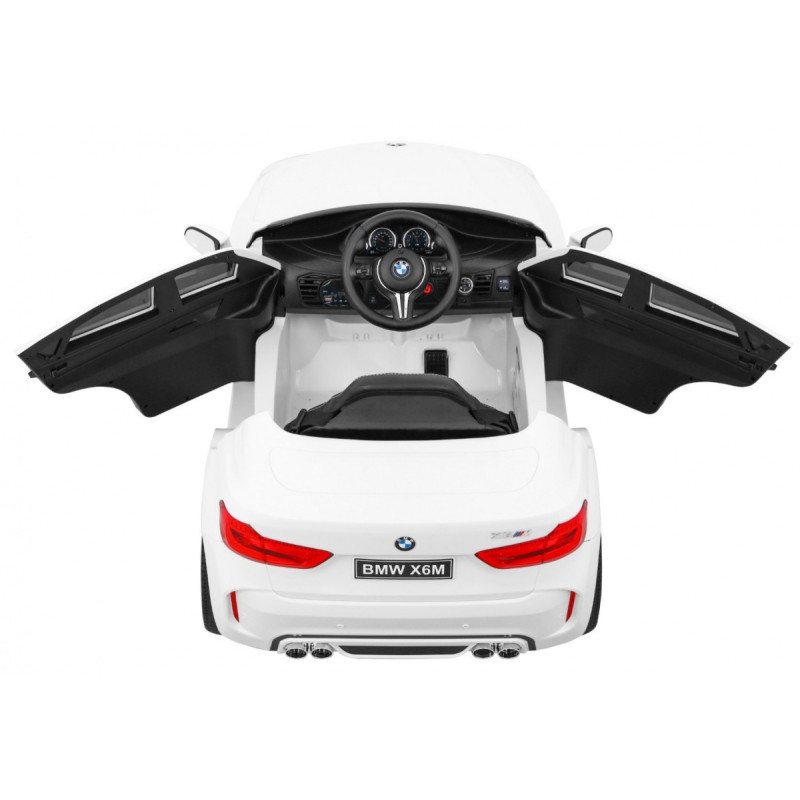 BMW X6M Elektryczne Autko dla dzieci Biały + Pilot + EVA + Wolny Start + Panel audio + LED