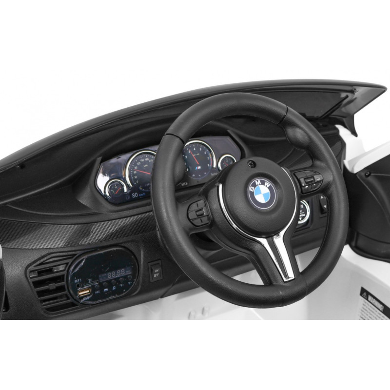 BMW X6M Elektryczne Autko dla dzieci Biały + Pilot + EVA + Wolny Start + Panel audio + LED