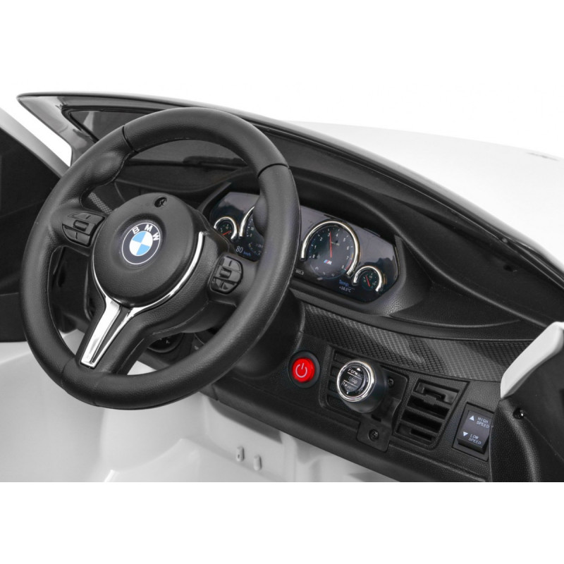 BMW X6M Elektryczne Autko dla dzieci Biały + Pilot + EVA + Wolny Start + Panel audio + LED