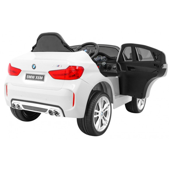 BMW X6M Elektryczne Autko dla dzieci Biały + Pilot + EVA + Wolny Start + Panel audio + LED