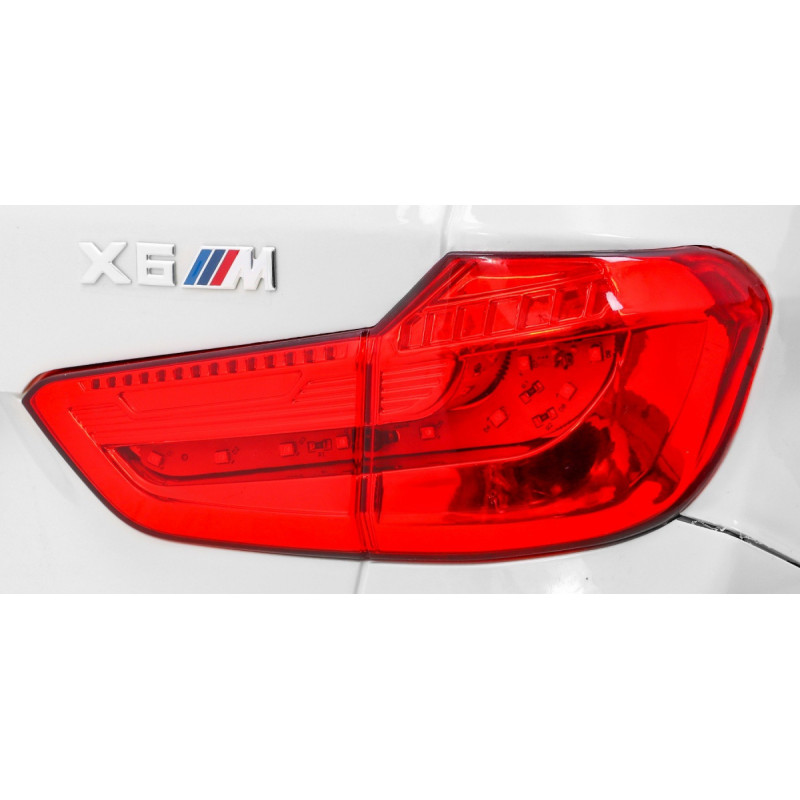 BMW X6M Elektryczne Autko dla dzieci Biały + Pilot + EVA + Wolny Start + Panel audio + LED