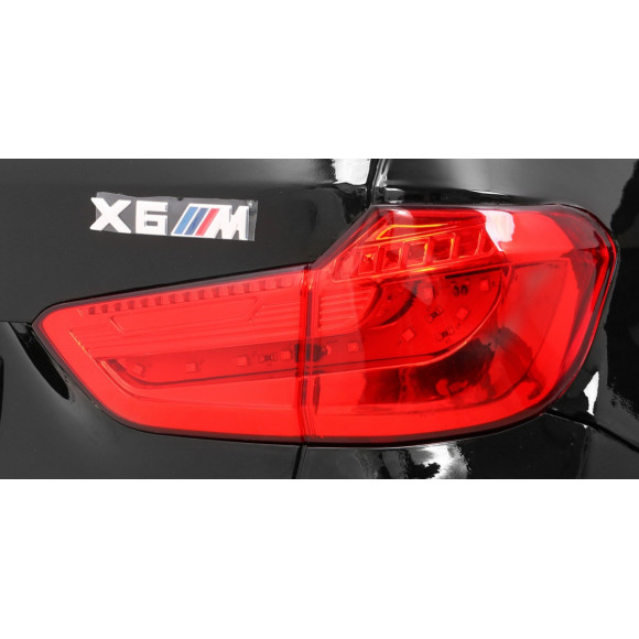 BMW X6M Elektryczne Autko dla dzieci Czarny + Pilot + EVA + Wolny Start + Panel audio + LED