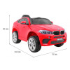 BMW X6M Elektryczne Autko dla dzieci Czerwony + Pilot + EVA + Wolny Start + Panel audio + LED
